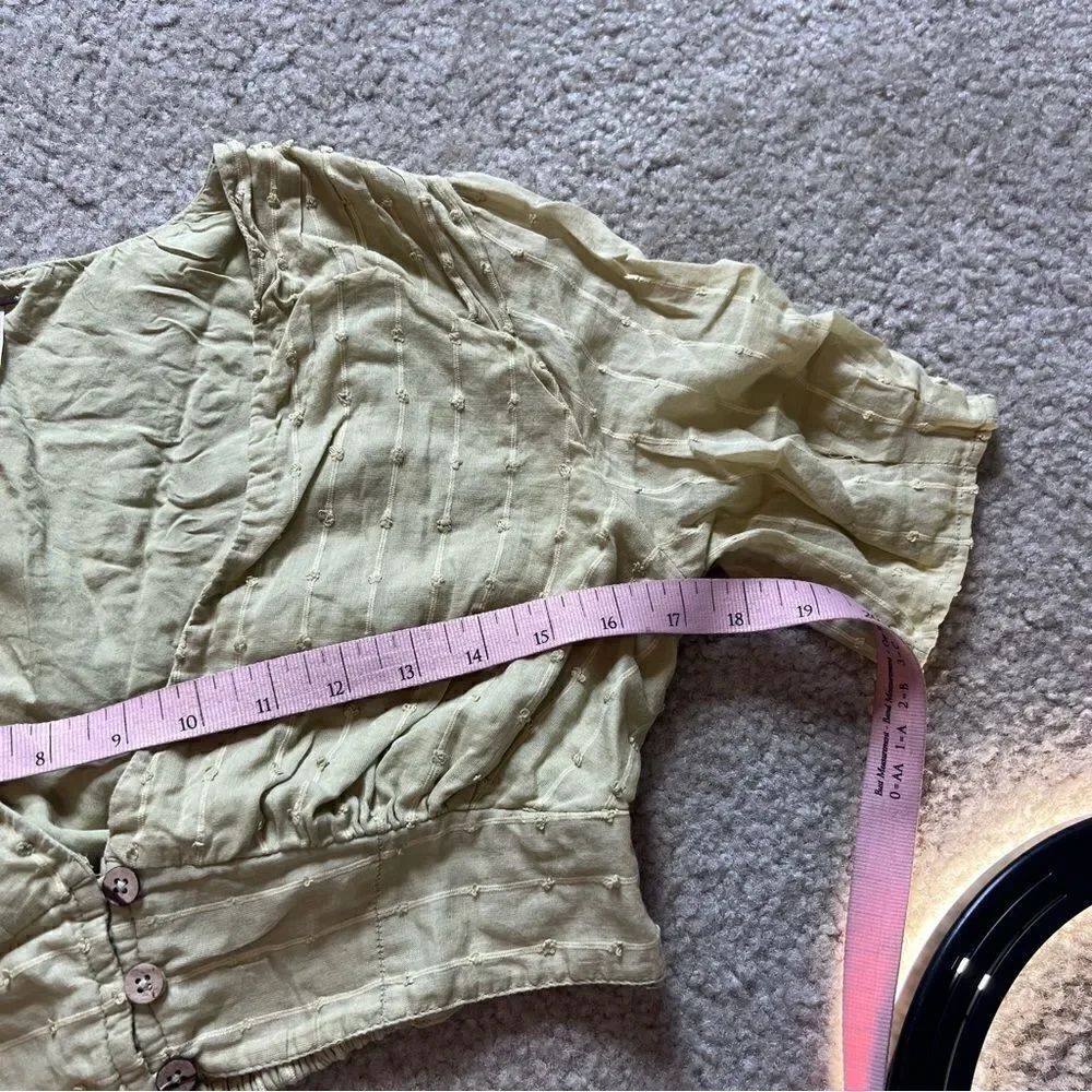 Free People Crop Peasant Top
